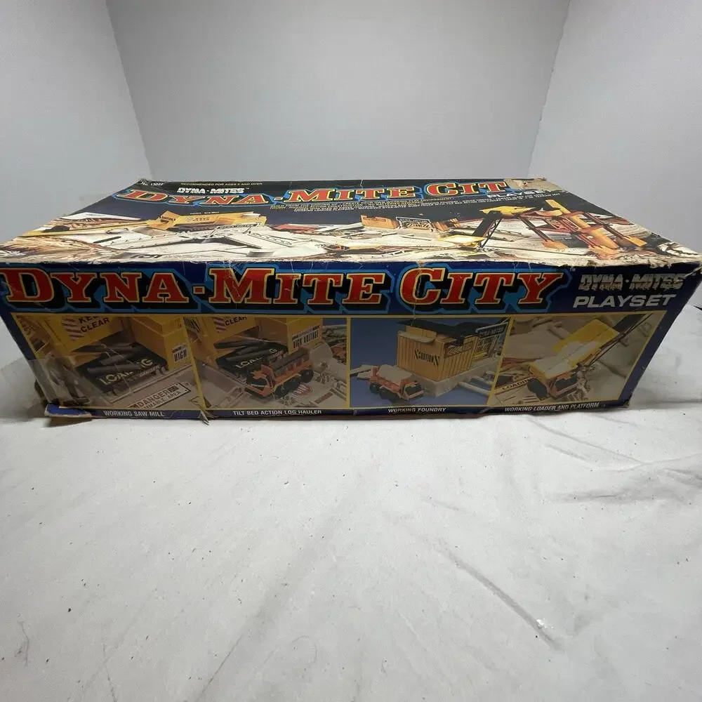 Dyna-Mite City Construction Site Playset # 13022 w/ Box - Vintage